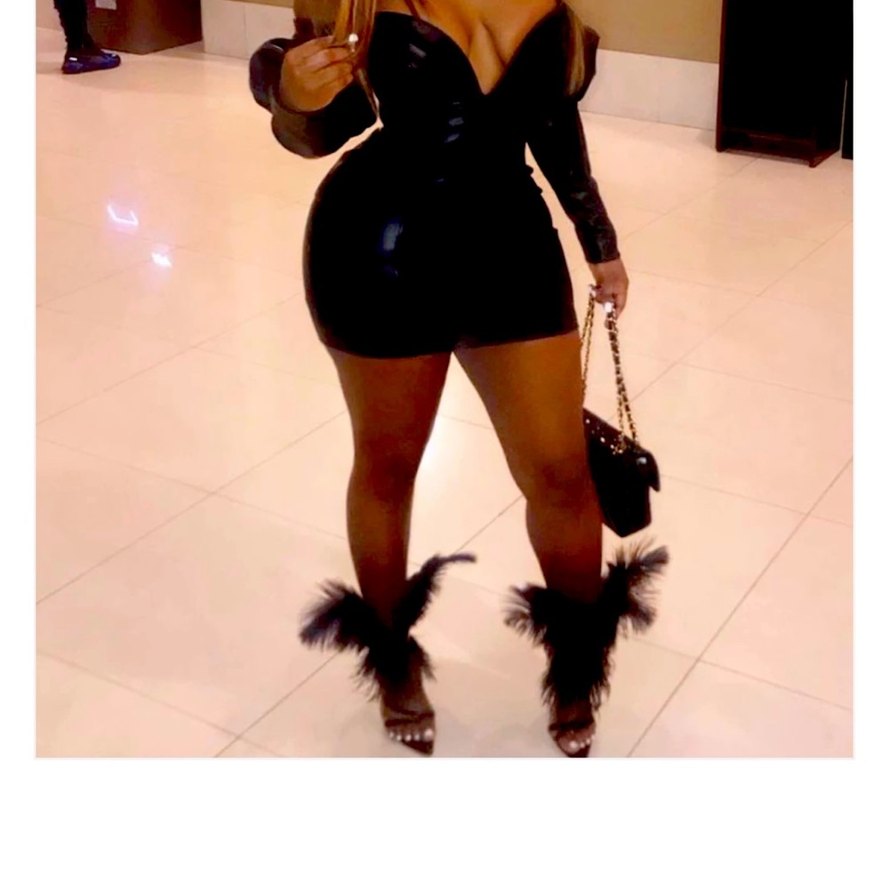 Brand New leatherette mini dress